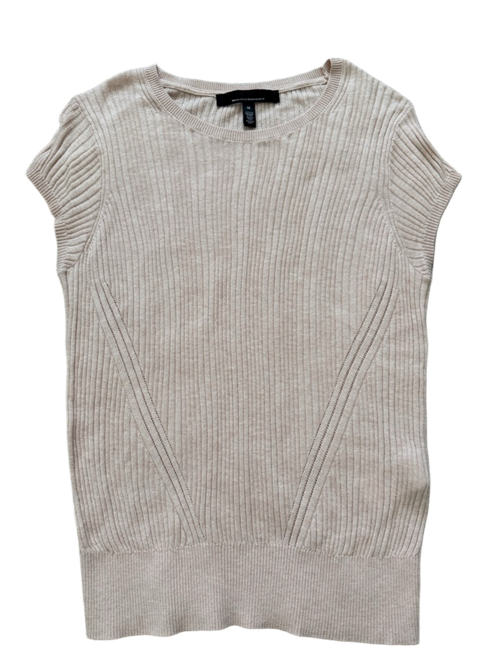 White House Black Market pink cap sleeve sweater sz M